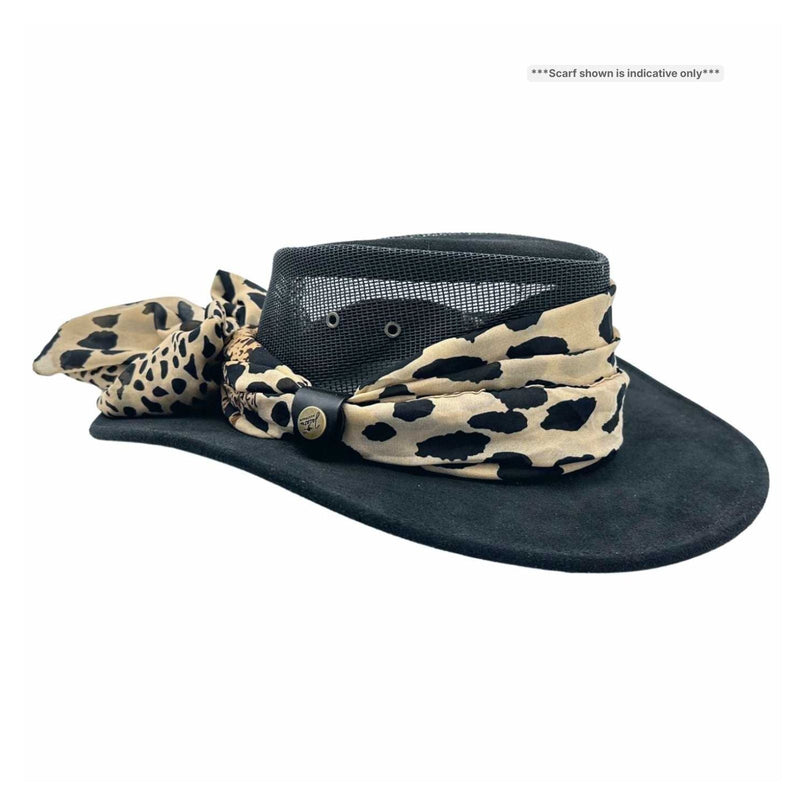 Load image into Gallery viewer, Jacaru 1022 Shady Lady Hat – Suede Breeze | Scarf | Australia
