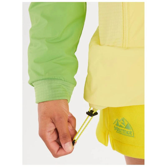 Marmot Women’s Novus LT Hybrid Hooded Jacket – Light Yellow/Kiwi