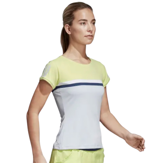 Adidas Womens Club Tee Short Sleeve Top T-Shirt Tennis Sport - Aero Blue-0