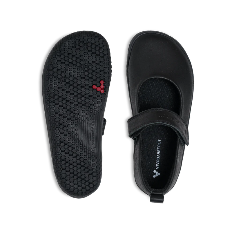 Load image into Gallery viewer, Vivobarefoot Wyn School Kids Obsidian Black
