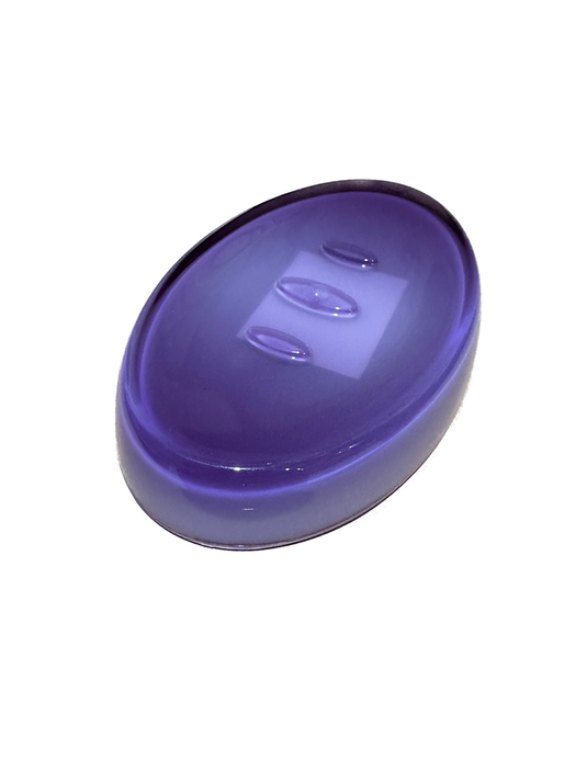 6x Creative Home Oval Soap Dish Holder Plate - Purple (Bulk)-0