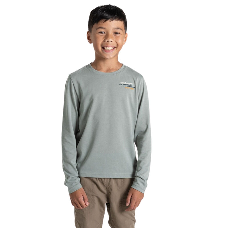Load image into Gallery viewer, Craghoppers NosiLife Kids Cruz Long Sleeve T-Shirt in Lichen Green-1
