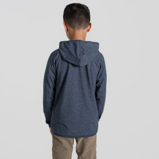 Craghoppers NosiLife Frey Kids Hooded Jacket – Insect Repellent | Blue Navy Marl