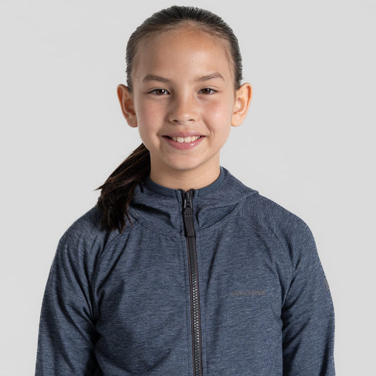Craghoppers NosiLife Frey Kids Hooded Jacket in Blue Navy Marl-4