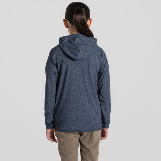 Craghoppers NosiLife Frey Kids Hooded Jacket – Insect Repellent | Blue Navy Marl