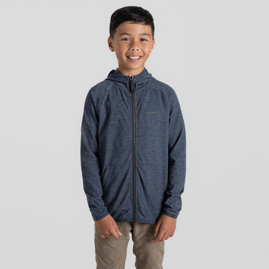 Craghoppers NosiLife Frey Kids Hooded Jacket in Blue Navy Marl-3