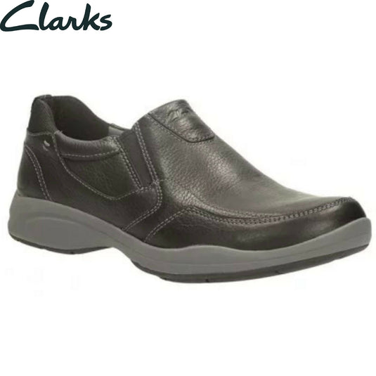CLARKS Mens Wavekorey Free Formal Slip On Dress Leather Shoes G Width Fit-1
