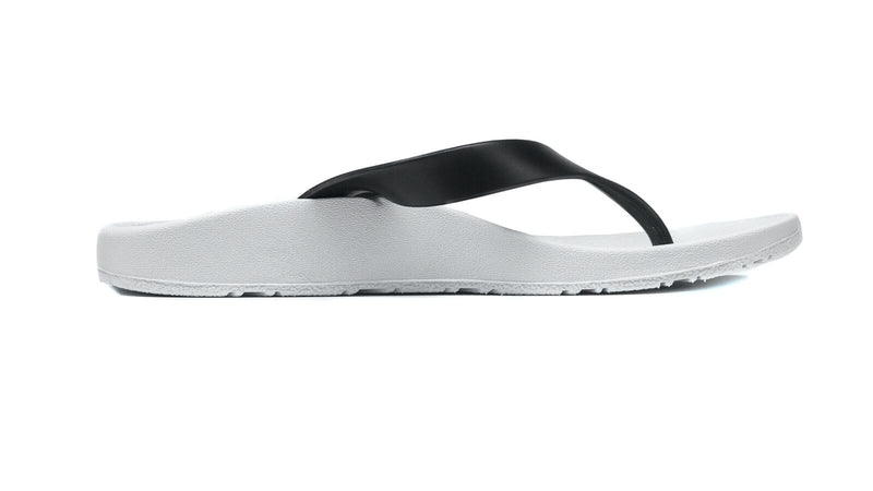 Load image into Gallery viewer, ARCHLINE Flip Flops Orthotic Thongs Arch Support Shoes Footwear - White/Black-3
