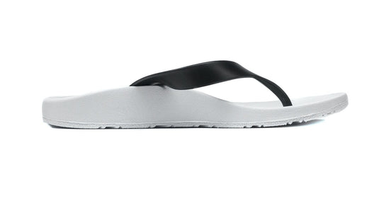 ARCHLINE Flip Flops Orthotic Thongs Arch Support Shoes Footwear - White/Black-3