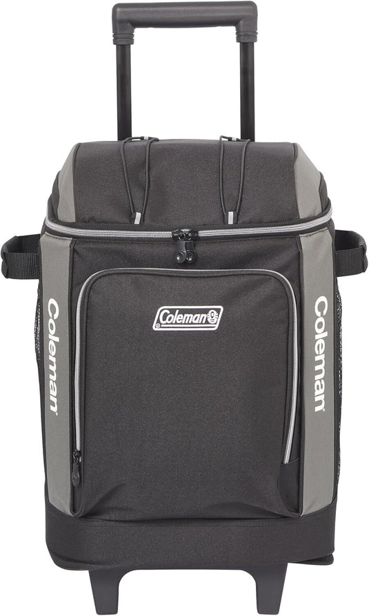 Coleman 42 Can Wheeled Soft Cooler Insulated Outdoor Camping Picnic Bag in Black-1