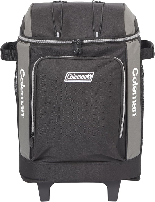 Coleman 42 Can Wheeled Soft Cooler Insulated Outdoor Camping Picnic Bag in Black-4