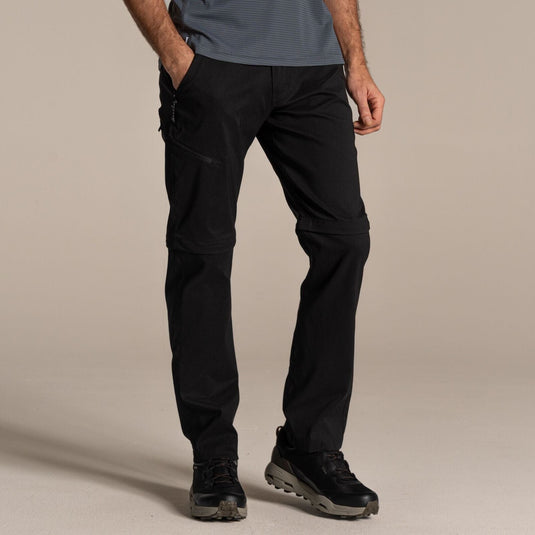 Craghoppers Kiwi Pro III Convertible Stretch Trousers – Black | Regular