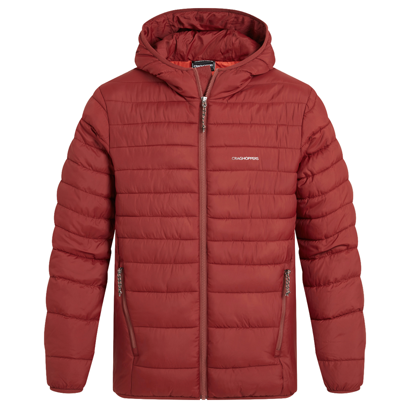 Load image into Gallery viewer, Craghoppers Mens Puffer Jacket Compresslite IX Hooded Jacket in Red Jasper-1

