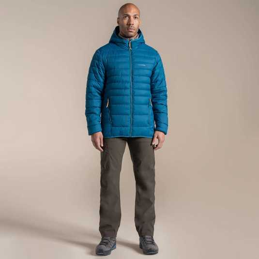 Craghoppers Compresslite IX Men's Hooded Puffer Jacket – Coastal Blue