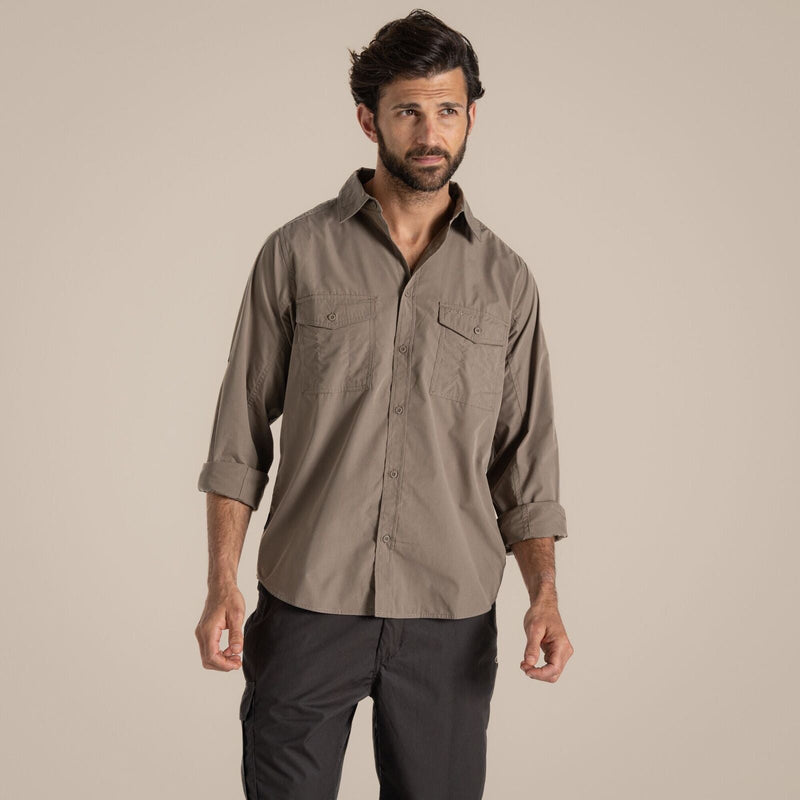 Load image into Gallery viewer, Craghoppers Kiwi Long Sleeve Outdoor Shirt in Pebble-3
