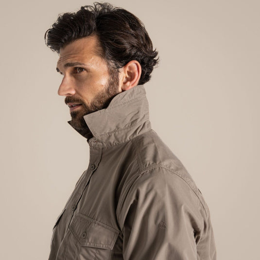 Craghoppers Kiwi Long Sleeve Outdoor Shirt – Pebble