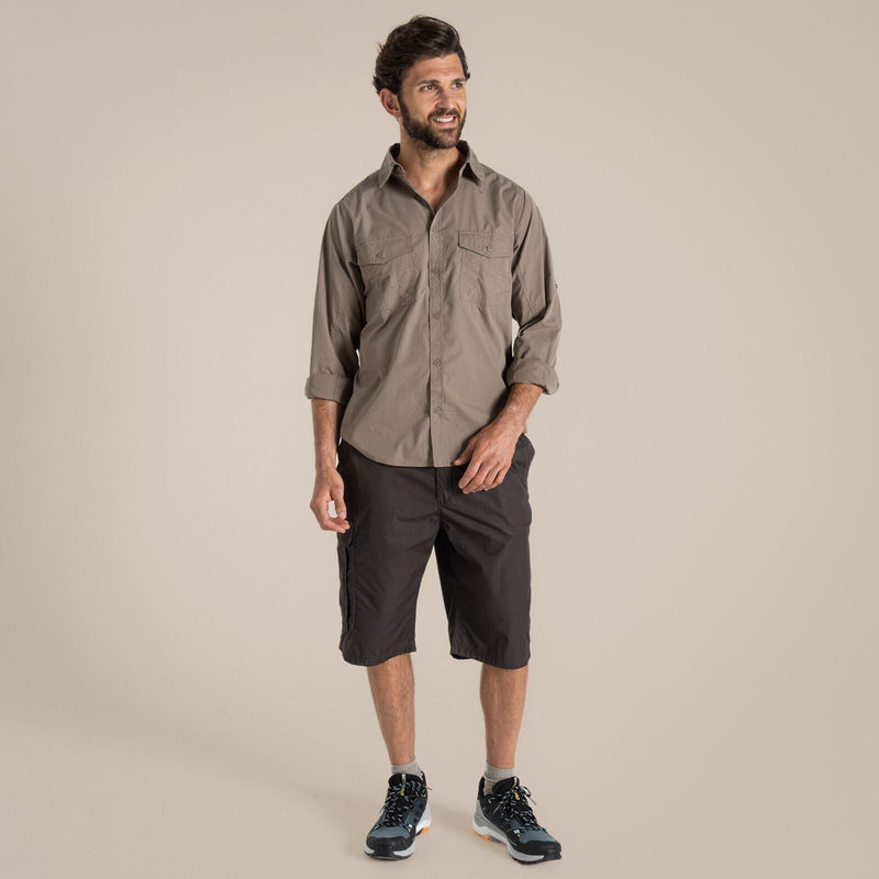 Load image into Gallery viewer, Craghoppers Kiwi Long Sleeve Outdoor Shirt – Pebble
