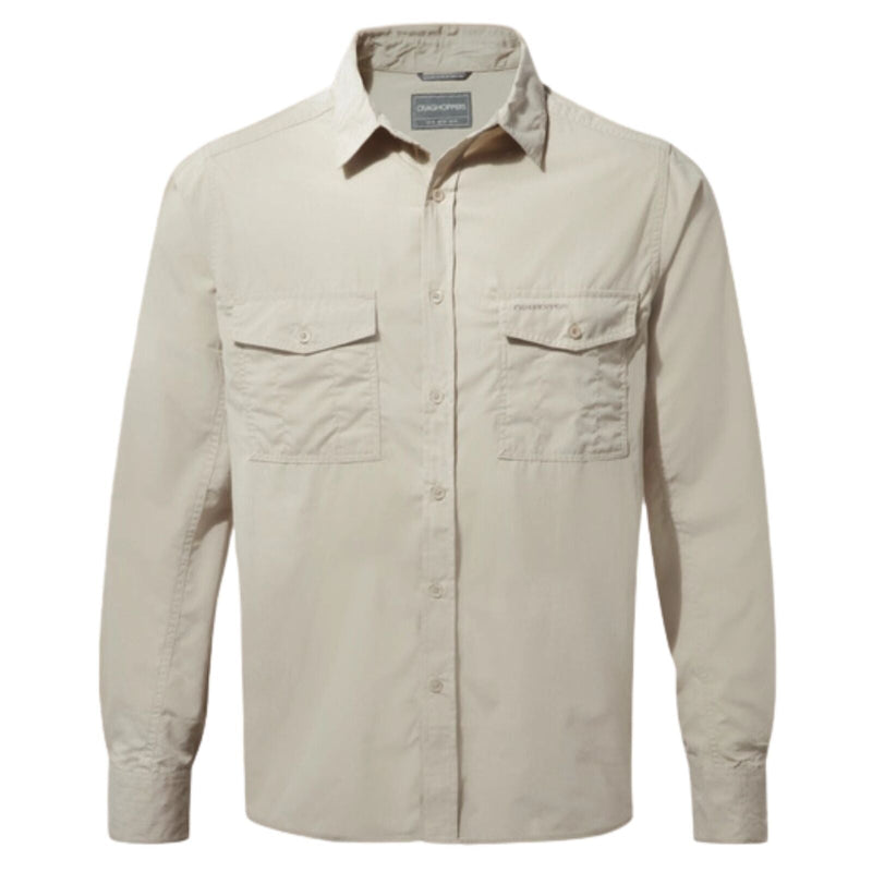 Load image into Gallery viewer, Craghoppers Kiwi Long Sleeve Outdoor Shirt in Oatmeal-1
