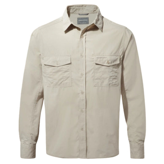 Craghoppers Kiwi Long Sleeve Outdoor Shirt in Oatmeal-1