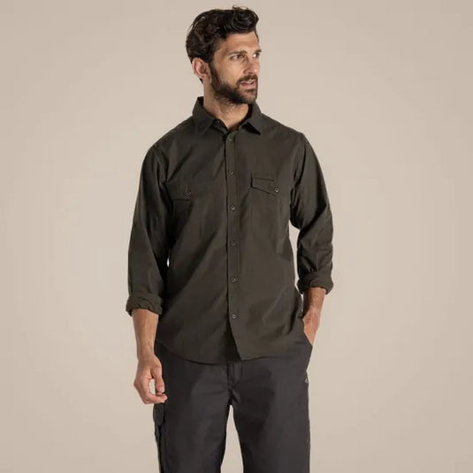 Craghoppers Kiwi Long Sleeve Outdoor Shirt in Woodland Green-3