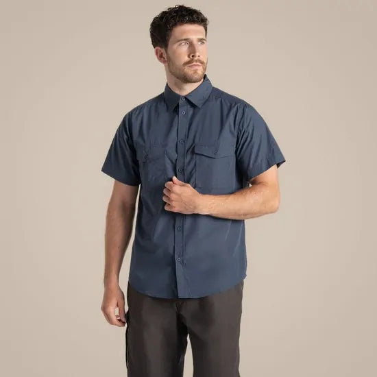 Load image into Gallery viewer, Craghoppers Kiwi Short Sleeve Outdoor Shirt – Ombre Blue
