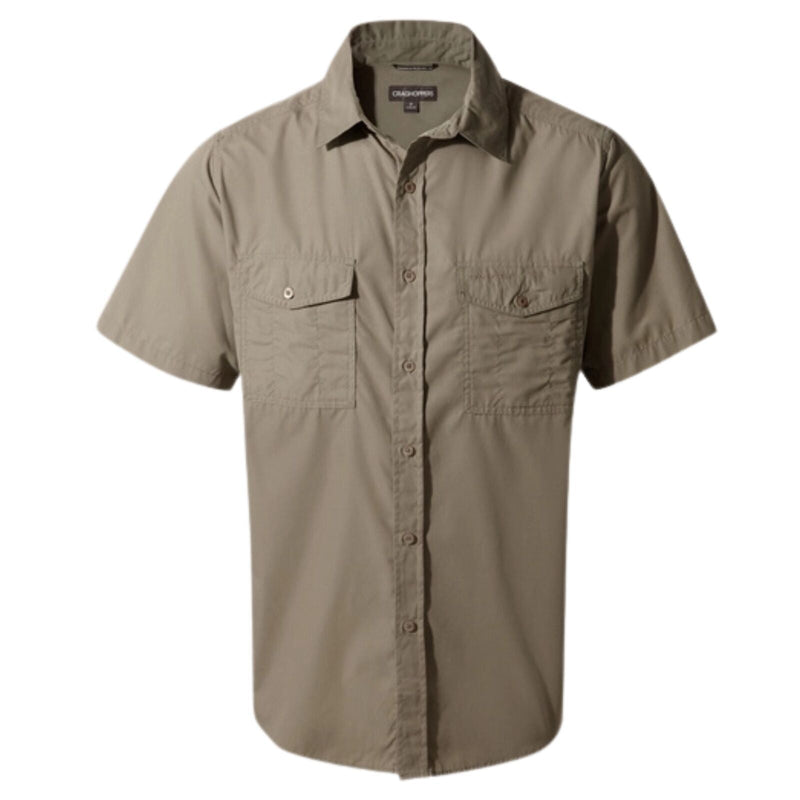 Load image into Gallery viewer, Craghoppers Kiwi Short Sleeve Outdoor Shirt in Pebble-1
