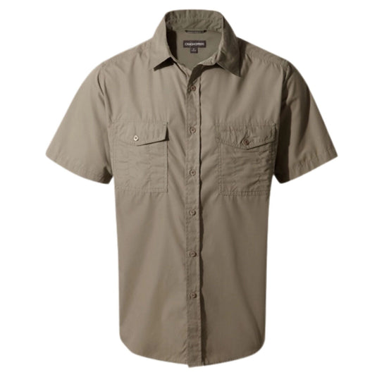 Craghoppers Kiwi Short Sleeve Outdoor Shirt in Pebble-1