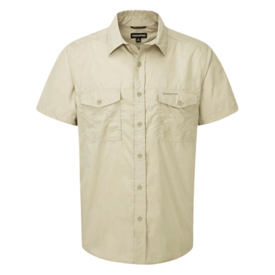 Craghoppers Kiwi Short Sleeve Outdoor Shirt in Oatmeal-0
