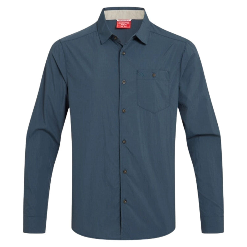 Load image into Gallery viewer, Craghoppers NosiLife Pro V Long Sleeve Travel Shirt in Blue Stone-1
