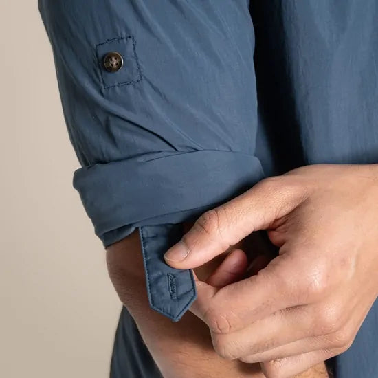 Load image into Gallery viewer, Craghoppers NosiLife Pro V Long Sleeve Travel Shirt – | Blue Stone
