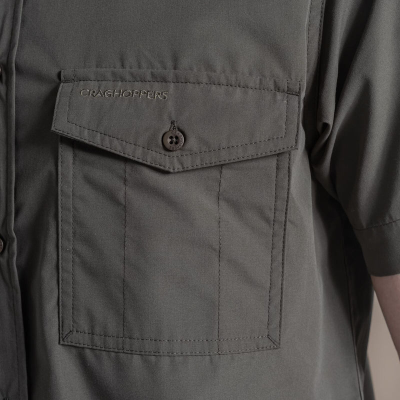 Load image into Gallery viewer, Craghoppers Kiwi II Short Sleeve Hiking Shirt – UPF50+ | Cedar
