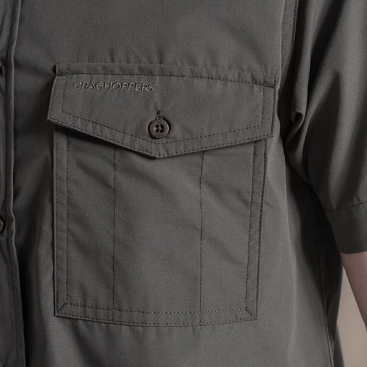 Craghoppers Kiwi II Short Sleeve Hiking Shirt – UPF50+ | Cedar