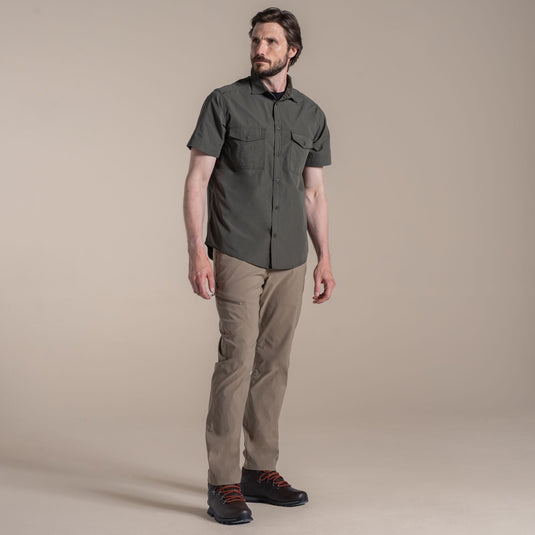 Craghoppers Kiwi II Short Sleeve Hiking Shirt – UPF50+ | Cedar