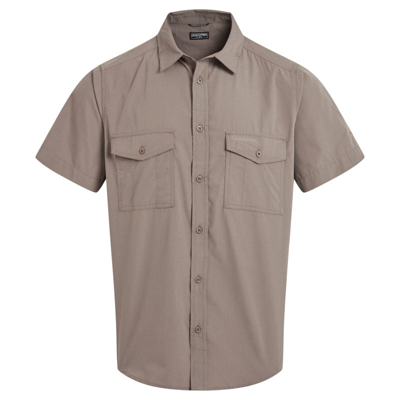 Load image into Gallery viewer, Craghoppers Kiwi II Short Sleeve UPF50+ Hiking Shirt in Pebble-1
