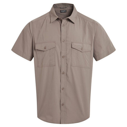 Craghoppers Kiwi II Short Sleeve UPF50+ Hiking Shirt in Pebble-1