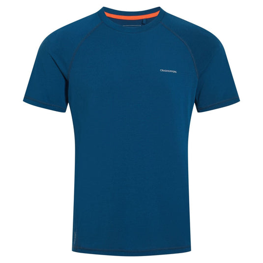 Craghoppers Mens Dynamic Short Sleeved T-Shirt in Tourmaline Blue-0