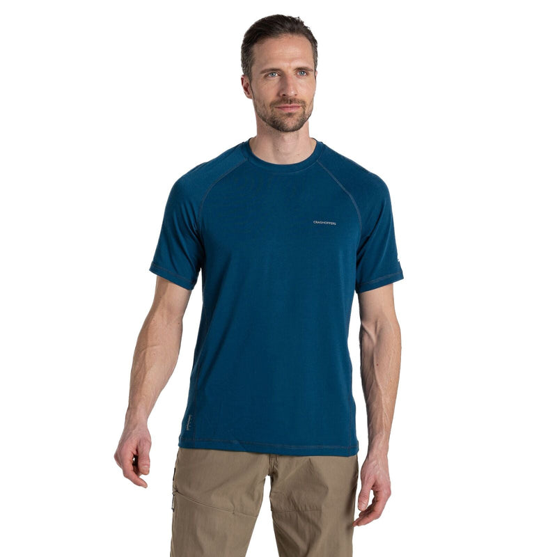 Load image into Gallery viewer, Craghoppers Mens Dynamic Short Sleeved T-Shirt in Tourmaline Blue-3
