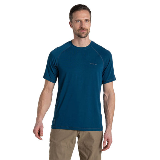 Craghoppers Mens Dynamic Short Sleeved T-Shirt in Tourmaline Blue-3