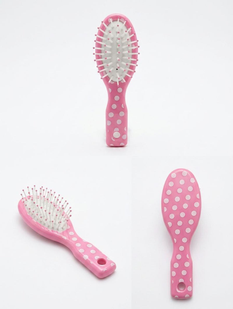 Load image into Gallery viewer, Kids Mini Polka Dot Mini Hairbrush 12.5cm in Assorted Colours - Pack of 24-3
