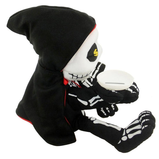 Halloween Skeleton Piggy Bank Coin Box Money Saving Plush Toy w/ Music & Dancing-2