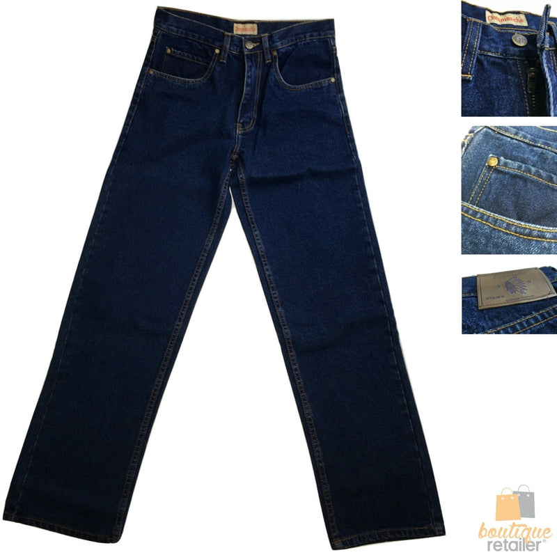 Load image into Gallery viewer, COMMANCHE Classic Basic Jeans Denim Original Straight Leg Pants Trousers-1
