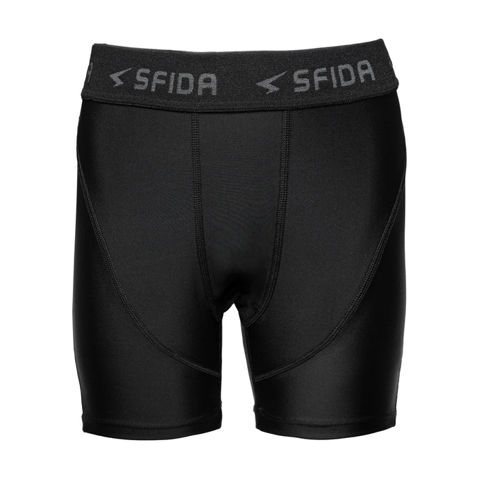 Compression Junior Quarter Short - Black-0