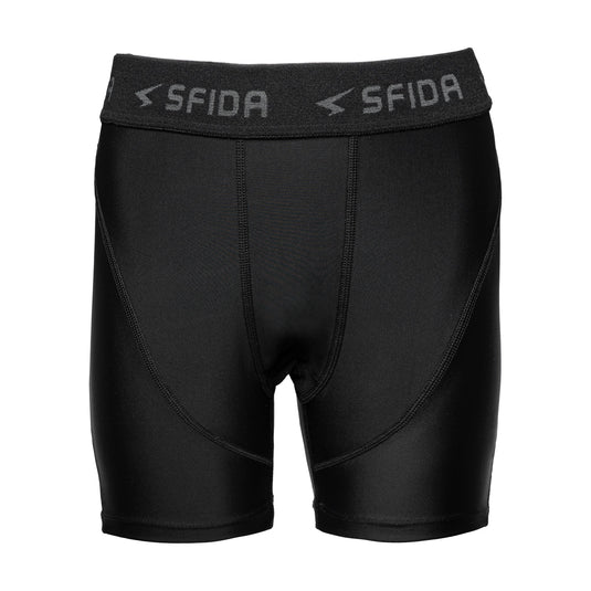 Compression Junior Quarter Short - Black-0