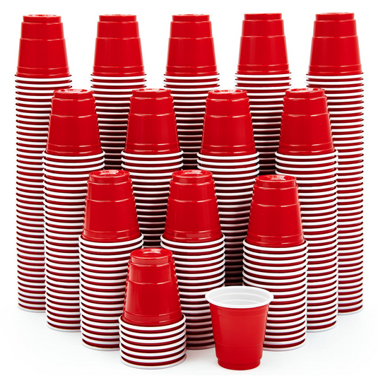 576x 2oz (60ml) Premium Plastic Red Mini Shot Cups Extra Strong PET BPA Free-1