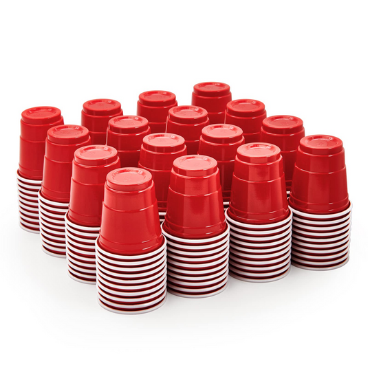 576x 2oz (60ml) Premium Plastic Red Mini Shot Cups Extra Strong PET BPA Free-3