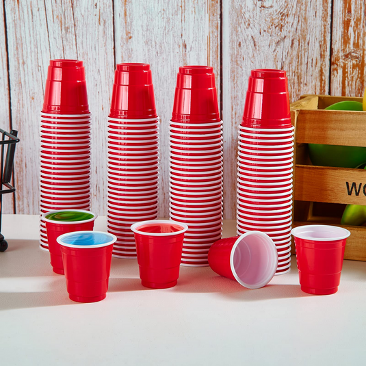 576x 2oz (60ml) Premium Plastic Red Mini Shot Cups Extra Strong PET BPA Free-2