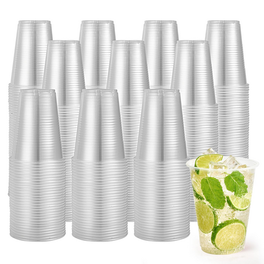 640x 16oz (480ml) Premium Plastic Clear Cups Extra Strong PET BPA Free-0