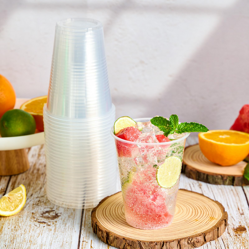 Load image into Gallery viewer, 640x 16oz (480ml) Premium Plastic Clear Cups Extra Strong PET BPA Free-4

