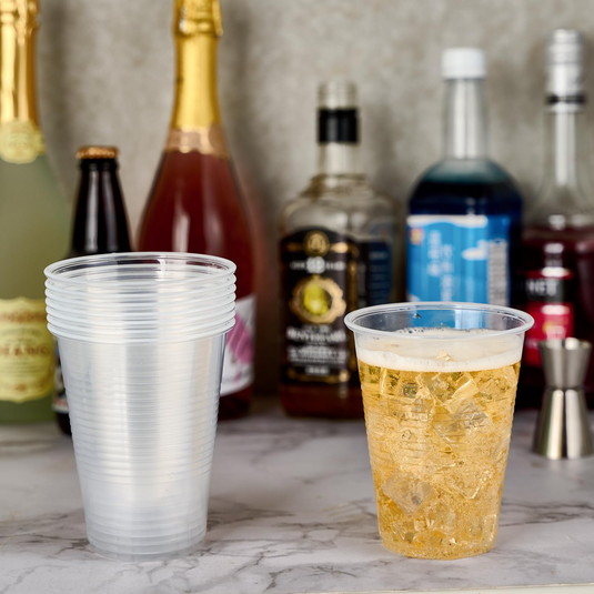 640x 16oz (480ml) Premium Plastic Clear Cups Extra Strong PET BPA Free-2