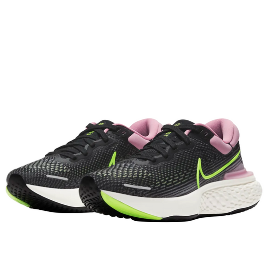 Nike Womens ZoomX Invincible Run Flyknit Running Shoes Runners - Black/Pink-1
